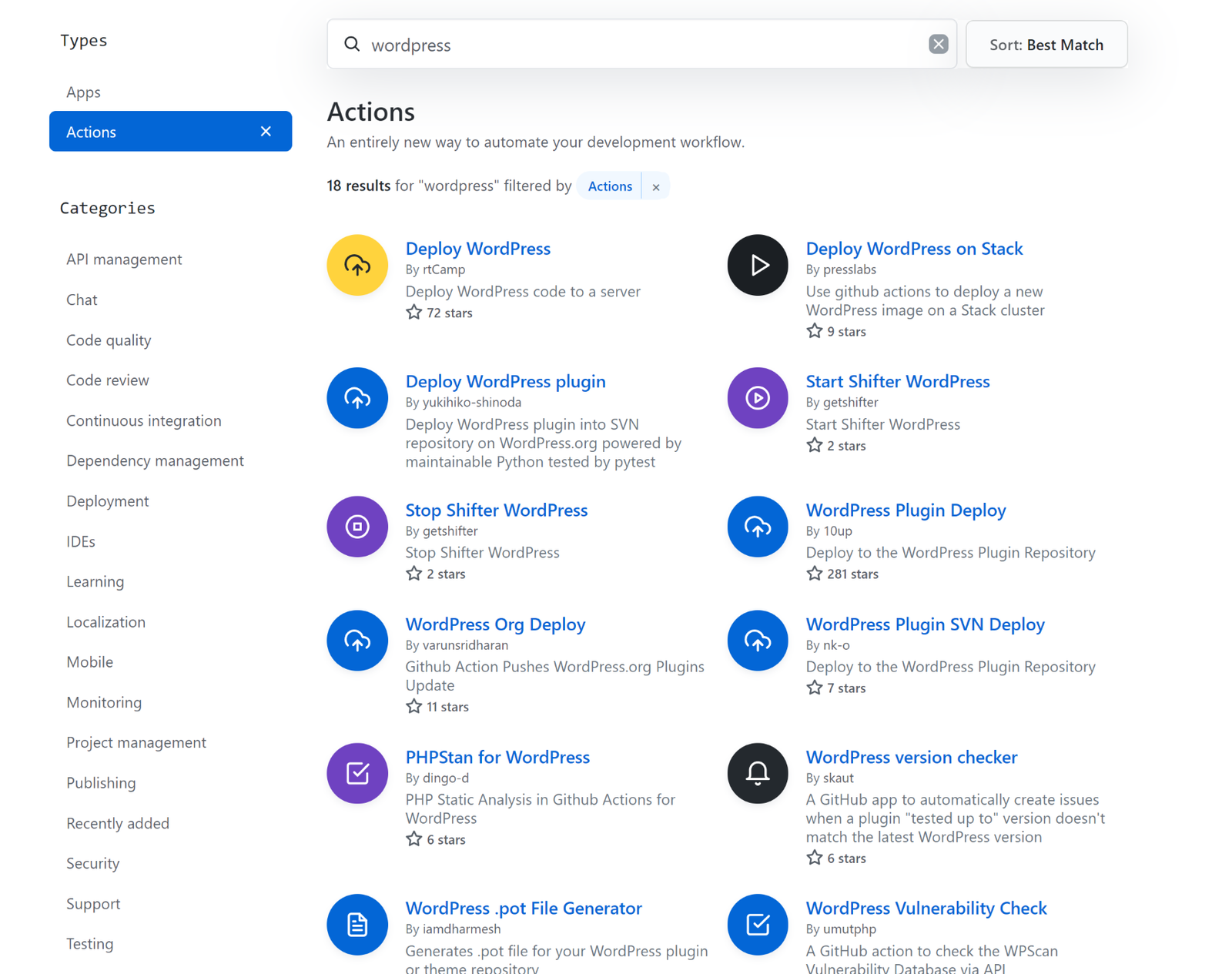 GitHub actions GitHub actions